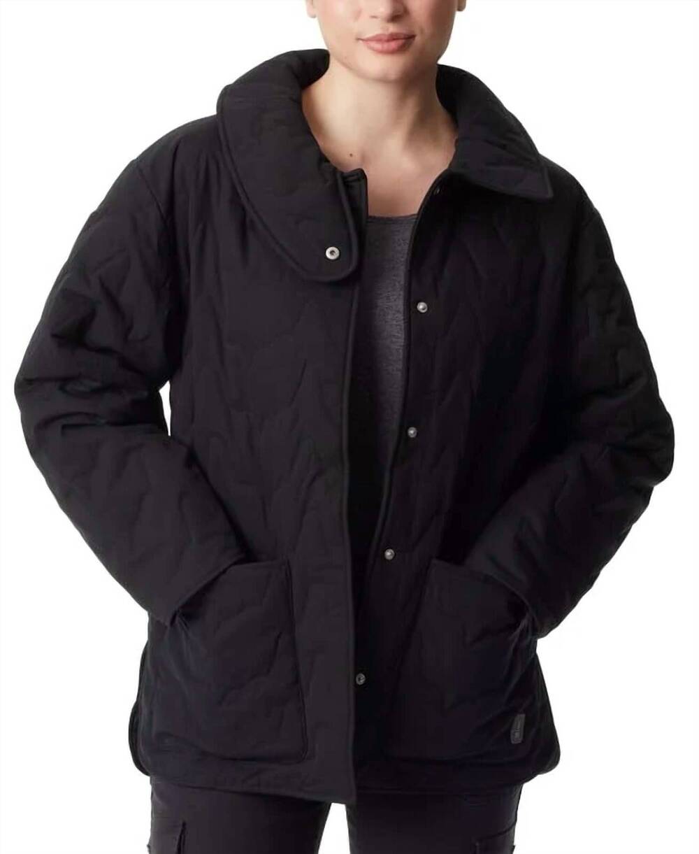 NEW BASS OUTDOOR quilted long-sleeve jacket in black beau